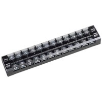 12 Pole 25A Barrier Terminal Strip with Snap-on Clear Plastic Cover